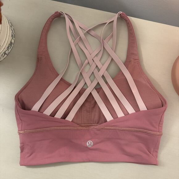 LULULEMON womens 8 Free to be Moved bra porcelain pink med support | eBay - Picture 2 of 2